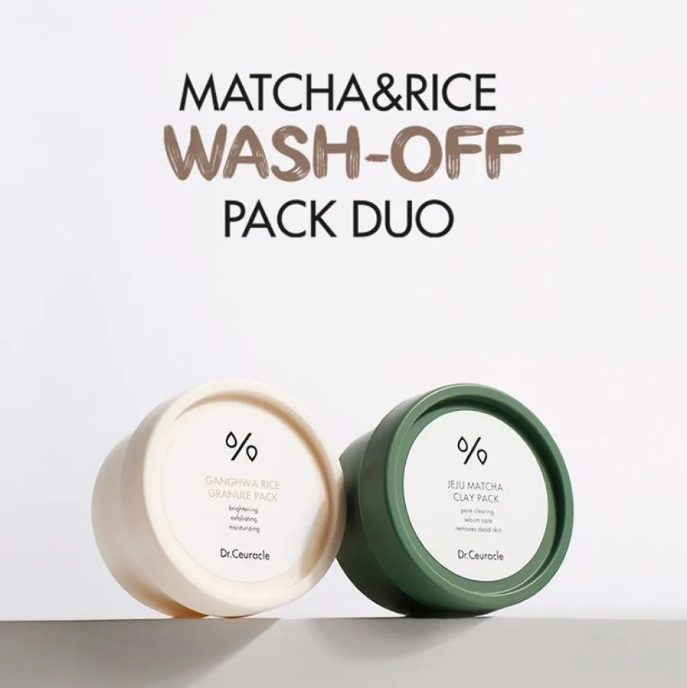 Matcha & Rice Wash-Off Pack Duo
